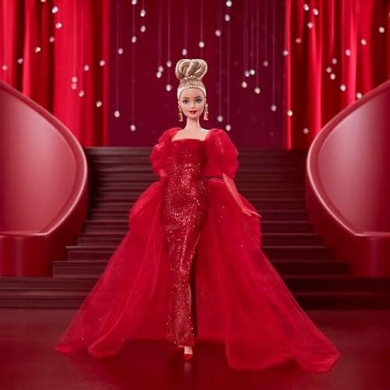 Barbie Mattel 80th Anniversary Doll Blonde Signature BLACK Dress-Up DollHouse Role PlayPretend Play Age 6 Up Red JBJ17
