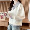 Navava Men Nt2265 2 In 1 Stripe Long Sleeve Polo Sweatshirt