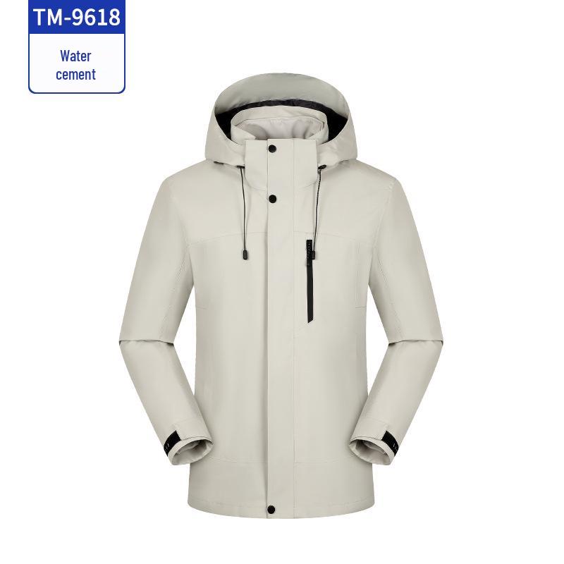 Anti-Static Autumn & Winter Cultural Windbreaker: Solid Color 3-in-1 Mountaineering Jacket with Custom Embroidery for Team Uniforms.