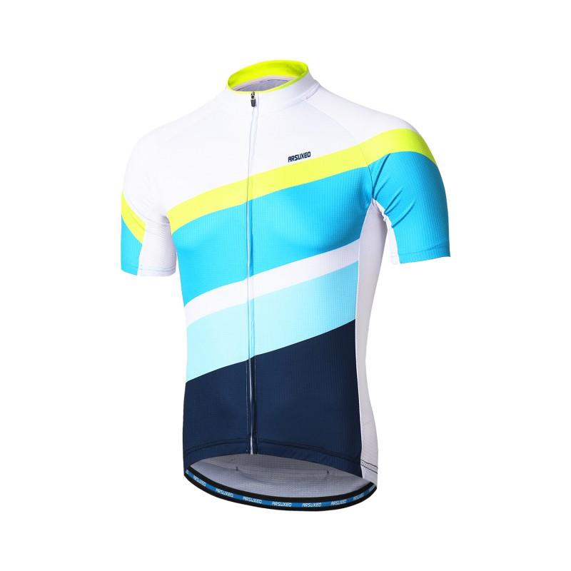 Mens Cycling Jersey Set Quick-Dry Breathable Short Sleeve Bike Outfit Mountain Road Riding