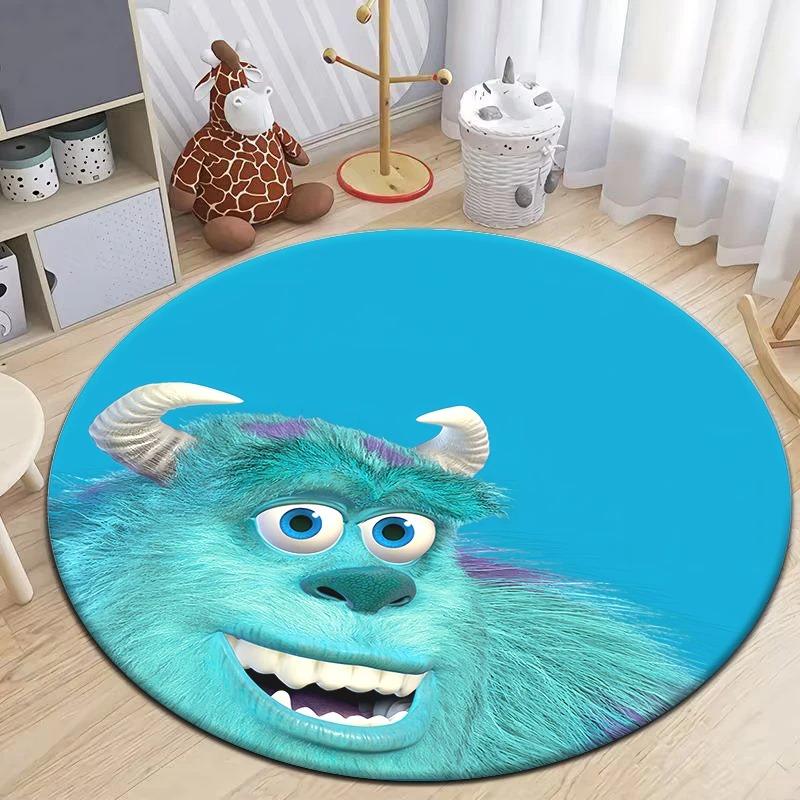  Disney Sullivan Monsters Inc Door Mat Cute Cartoon HD Printed Round Carpet Bedroom Balcony Sofa Entrance Home Decor Rug