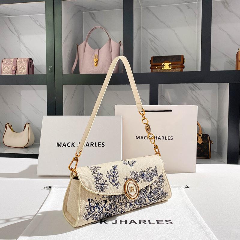 Heavy Industry Embroidery Stick Bag Summer New Style High End Middle Aged Underarm Bag