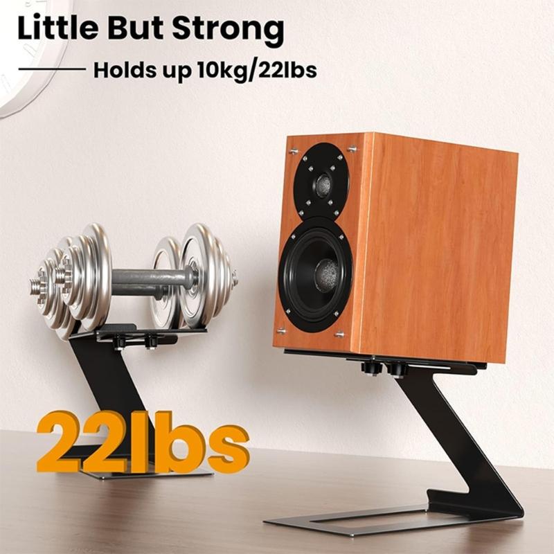 Desktop Speaker Stand with Vibration Absorption Pads Bookshelf Speaker Stand Support 22lbs Studio Monitors Holder