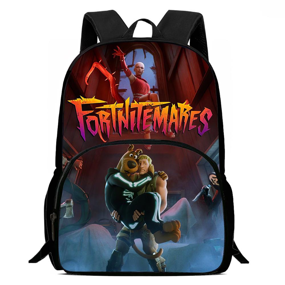 FORTNITE Kids Cartoon Backpack,With Adjustable Shoulder Strap & Front Pocket,Lightweight & Durable,for Boys & Girls Age 5-11.