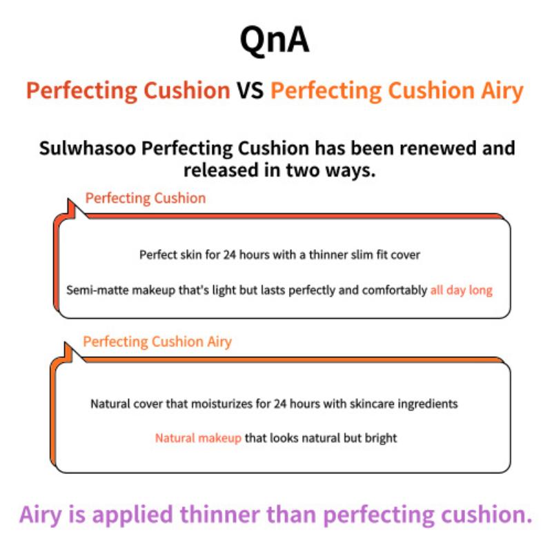 Sulwhasoo Perfecting Cushion Airy SPF50+/PA+++ (Product 15g + Refill 15g)