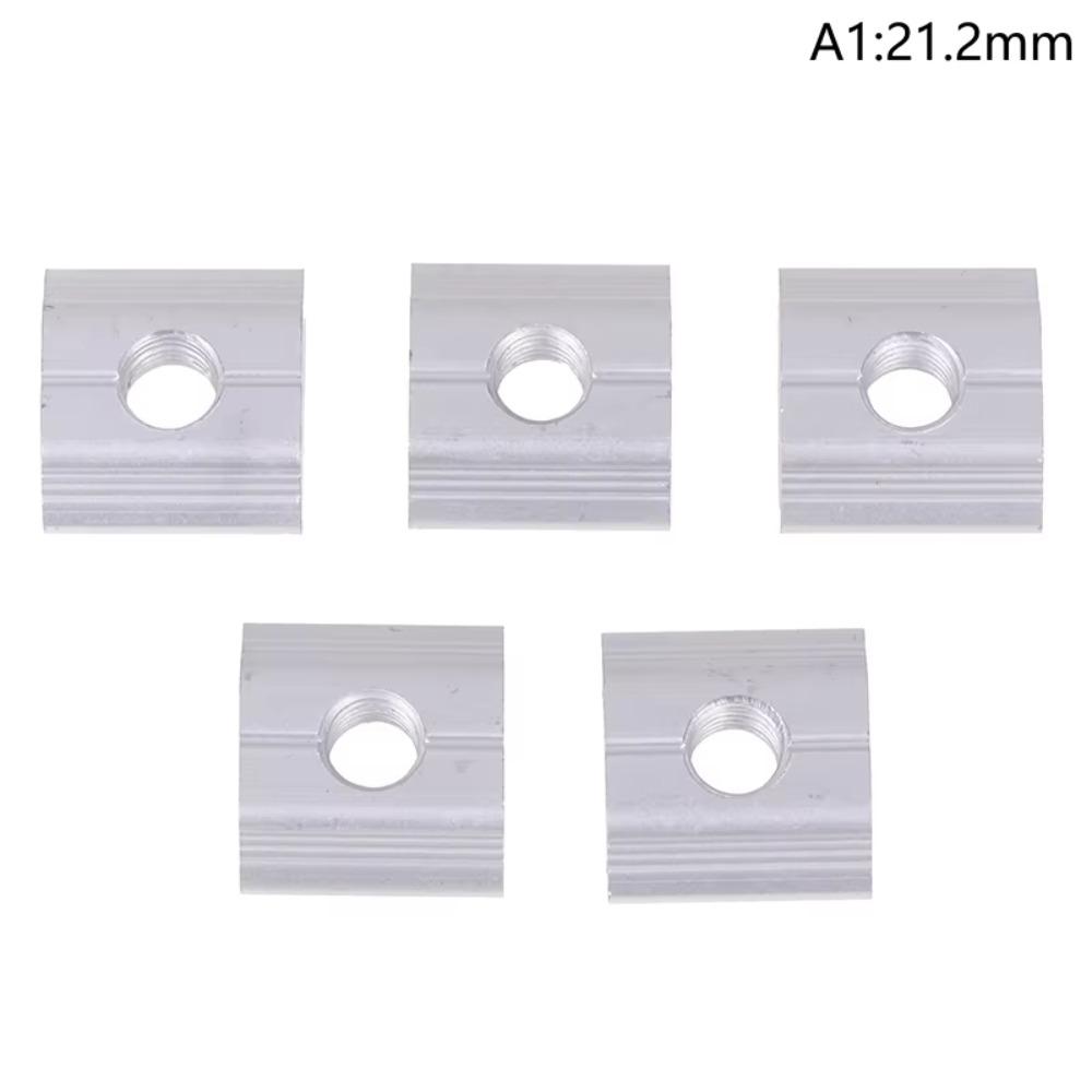 5Pcs Aluminum Alloy Material PV Mid & End Clamp T Slot Nut Aluminum Extrusion Rail Assembly 21.2mm