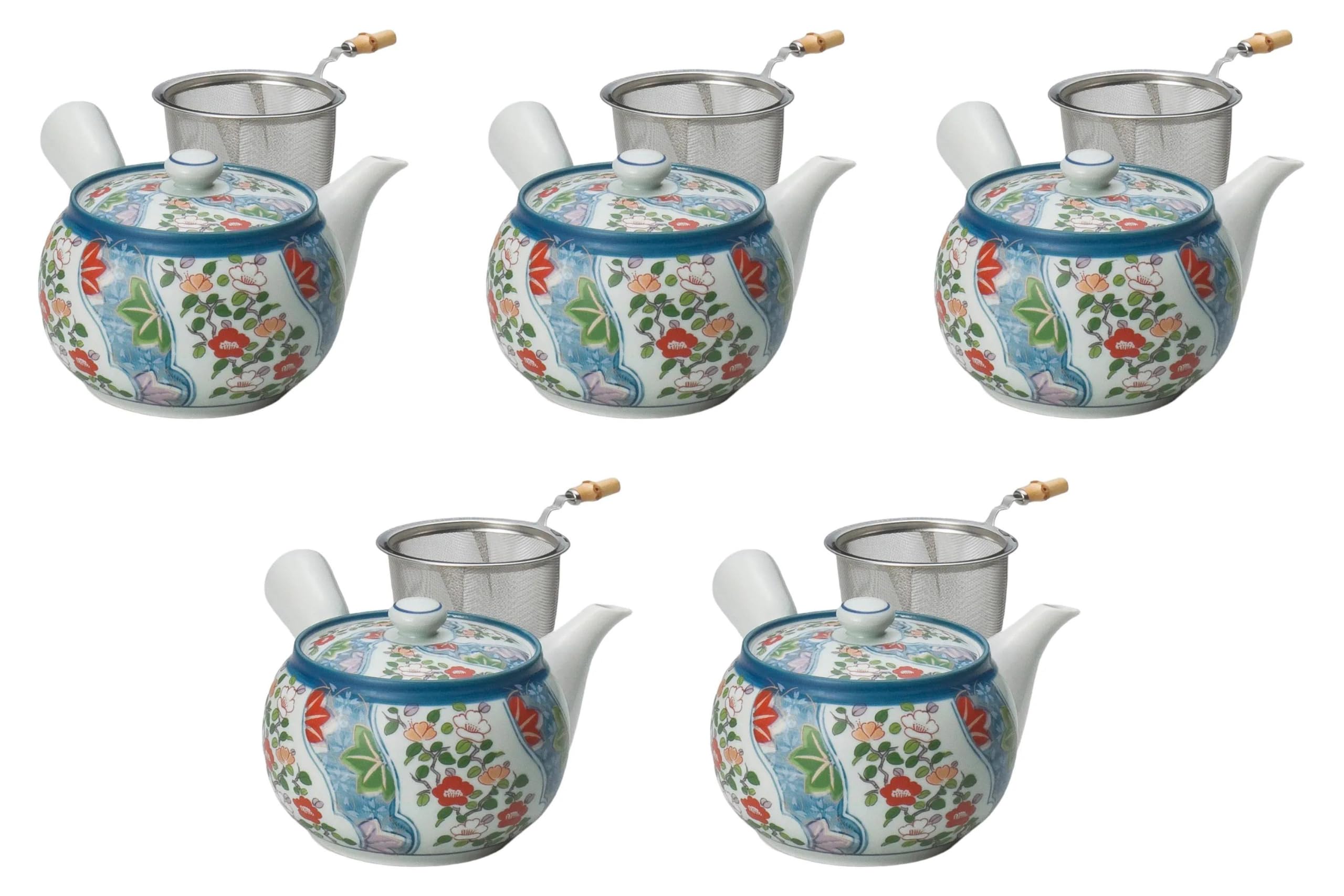

Набор из 5 чайников Hanaryusui Medium PP Arita Ware Чайники Arita Ware Setomonohonpo [11×8,5см 400мл]