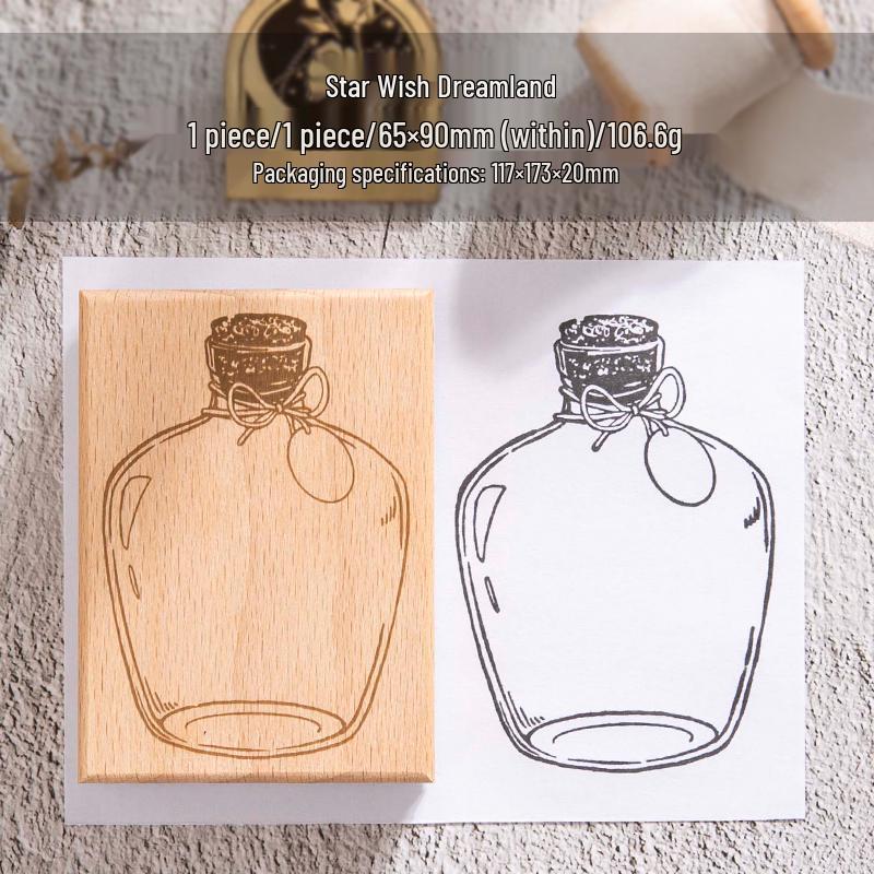 Retro Floral Wood Stamps for Simple Versatile Journals & Watercolor Art