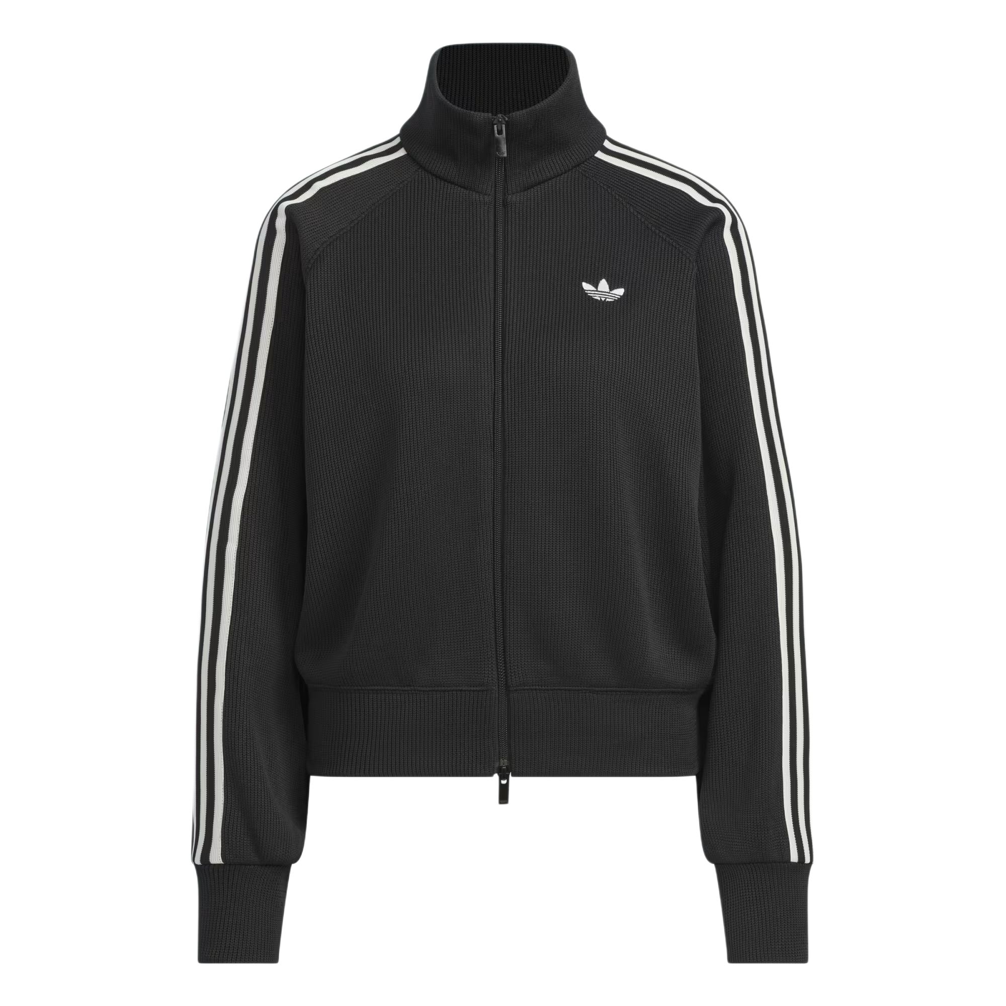 Adidas Originals Track Top Knit Balloon Zip Stand Collar Striped Loose Long Sleeve Jacket Women jackets KQ5488 L