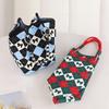 Embroidered Bow Vintage Handbag Large Capacity Bucket Tote Bag Portable Large Capacity Women's Travel Shoulder Bag CLE