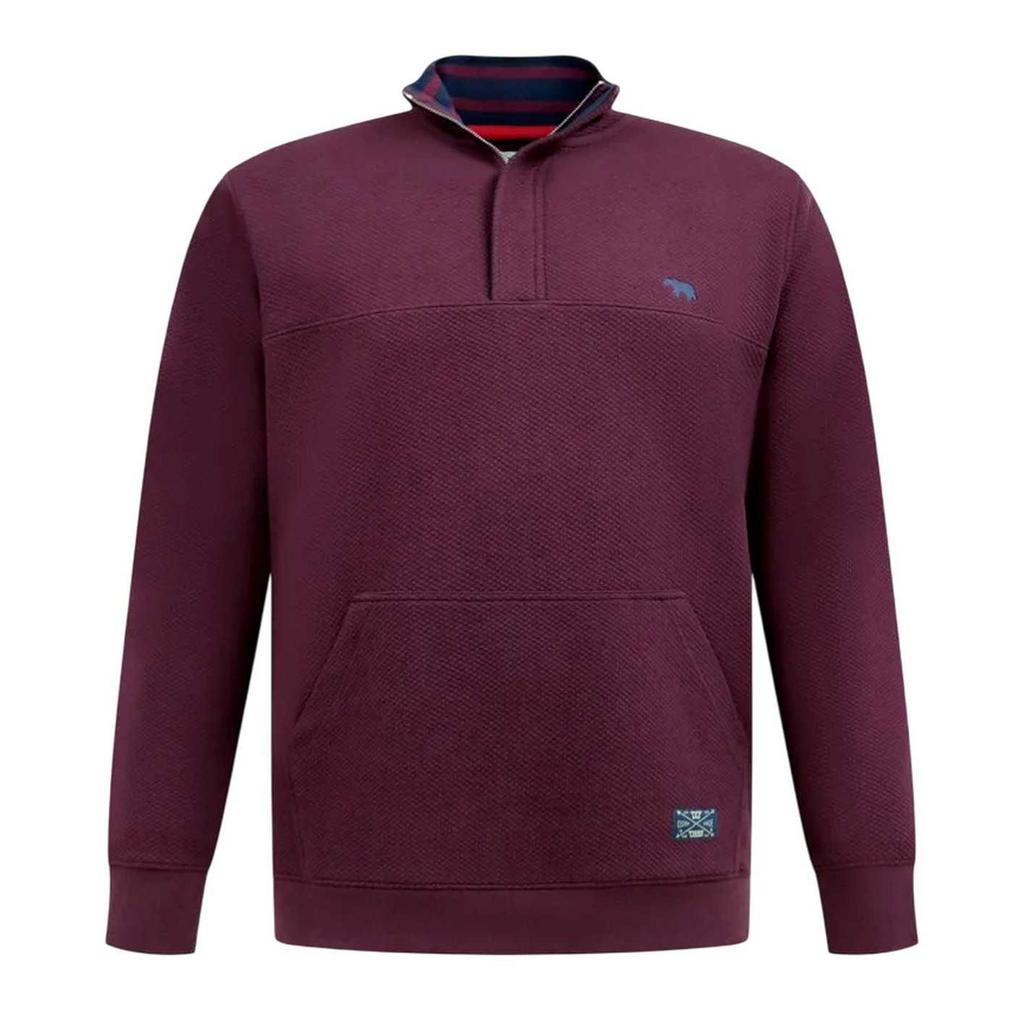 Duke Mens D555 Lancaster Quilted Quarter Zip Kingsize Sweatshirt