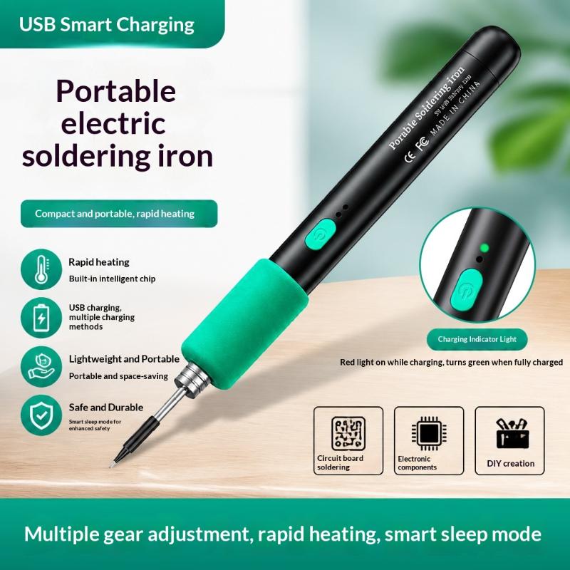 Wireless Usb Soldering Iron 15W Portable Rechargeable Welding Pen Fast Heating Solder Tool For Electronic Repair Diy Craft Home