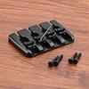 Metal Fixed Hardtail Saddle Bridge with Wrench & Screws for 4 String Guitar Bass