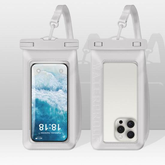 Waterproof Phone Pouch with Lanyard Touchscreen Clear Floating Cell Phone Dry Bag Case Protector Beach Kayak Cruise Travel Essentials