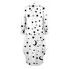 Abiti a camicia da donna Camicette a maniche lunghe con stampa casual sexy Abiti lunghi con spacco ampio abbottonati