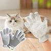 Silicone Fabric Cat Massager Grooming Glove Dog Shedding Hair Brush Pet Bath Cleaning Supplies Comb Double Sided Gloves Pet Application Hair Remover