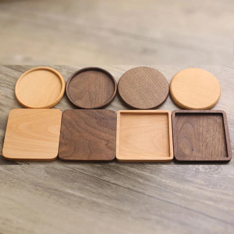 Durable Wood Coasters, Round Placemats, Heat Resistant Drink Mat, Table Pad, Coffee Cup Pad, Non-slip Mat, Insulation Pad