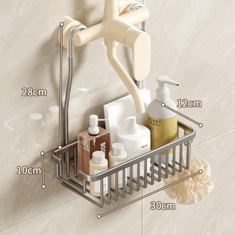 Bathroom Shower Caddy Shelf No Drill Storage Rack Shampoo Soap