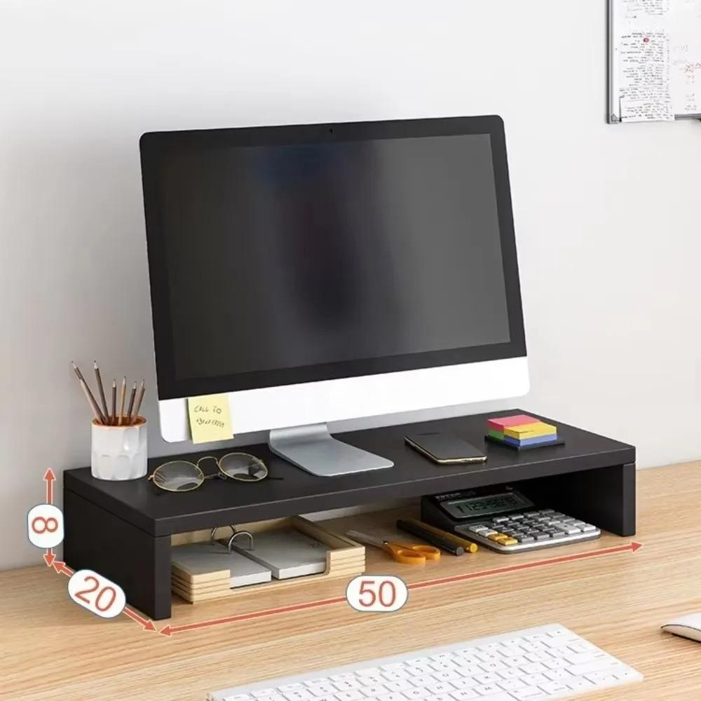 Desktop Computer Riser Stand Ideal for Dormitory Desks—Elevates Your Monitor To Improve Ergonomics and Free Up Space Underneath