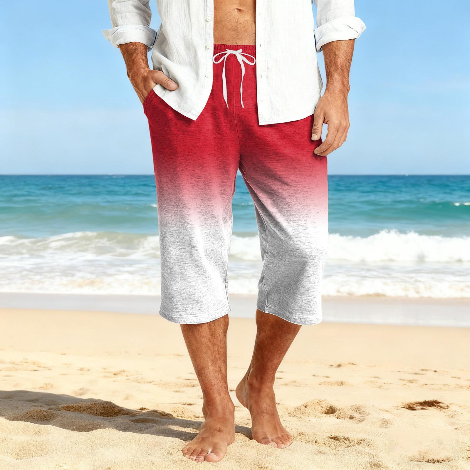 

Чоловічі повсякденні укорочені шорти на шнурку XL білий