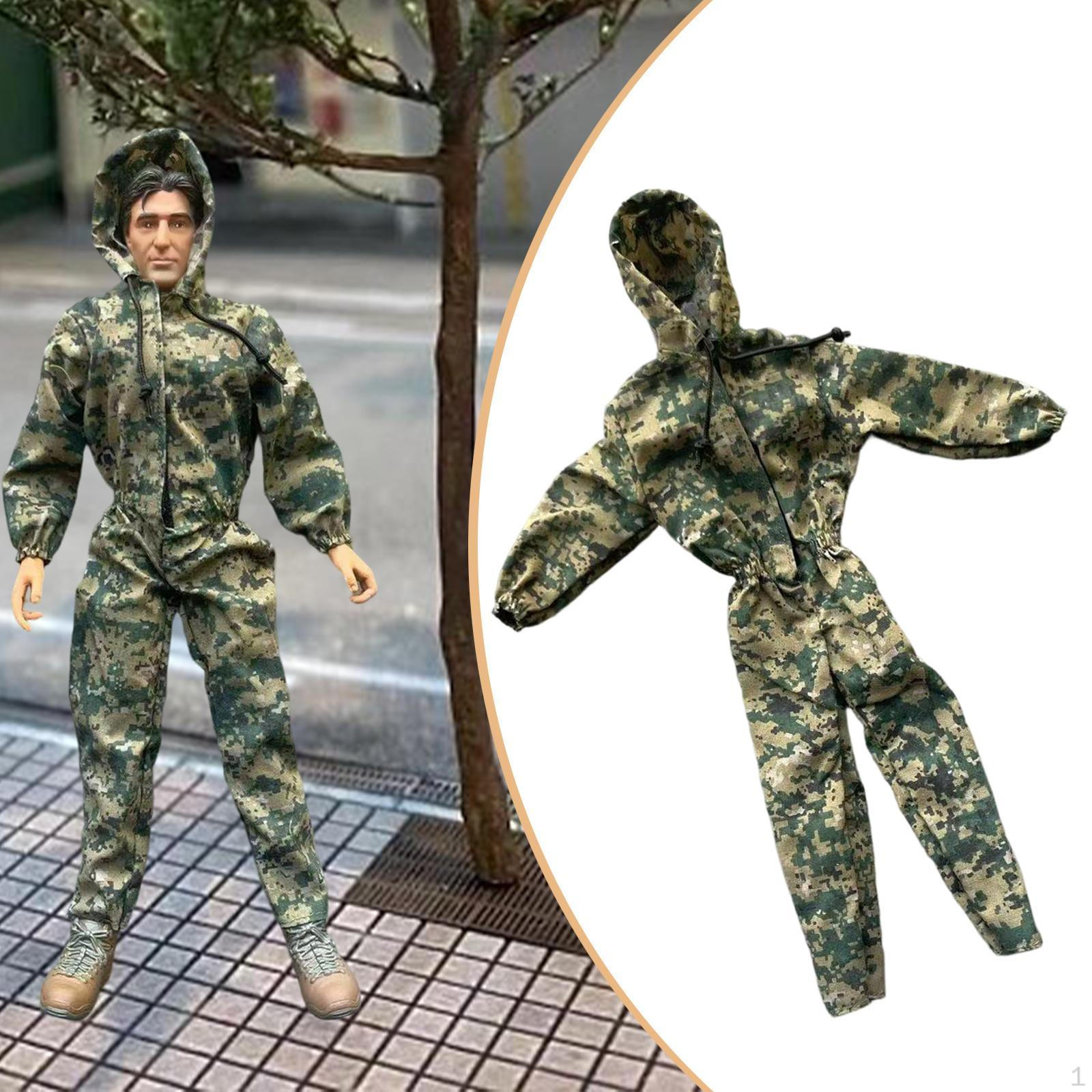 

1/6 Action Figure Clothes Jumpsuit, Mini, Trendy, Miniature Clothing Doll Costume for 12 inch Male