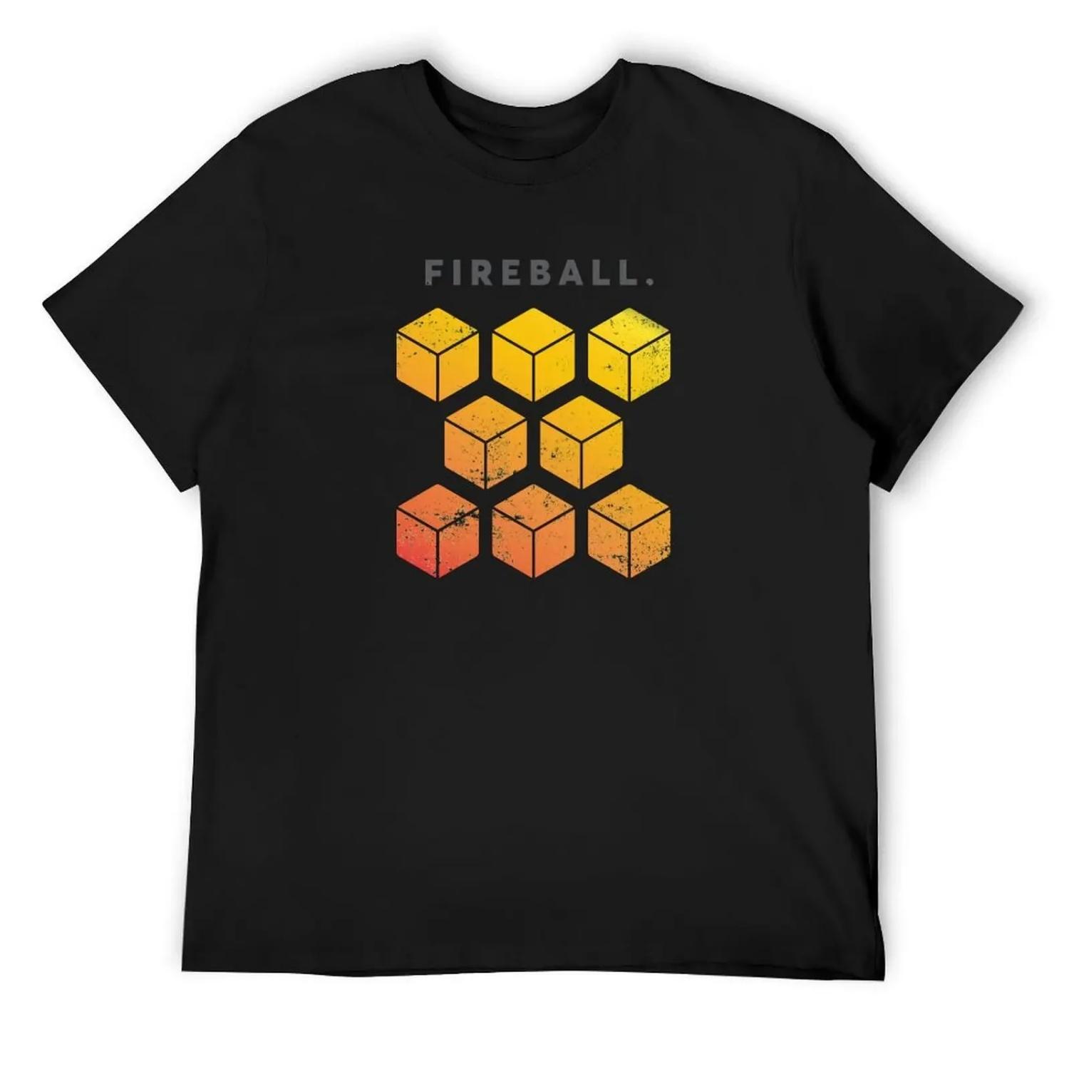 

D&D Fireball Spell Dice (8d6 fire damage) T-Shirt aesthetic clothes graphic tee shirt summer shirt men clothings XXXXXL чорний