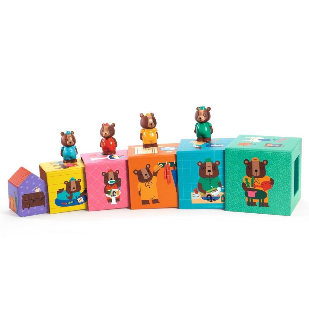 Stacking Toys Stacking Blocks Building Blocks Numbers Blocks Stacking Animals House Dolls DJECO Jeco Tapani House (DJ09119)