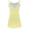Girls Ballet Dance Dresses Front Ruched Sleeveless Backless Tulle Dress Warm-Up Practice Performance