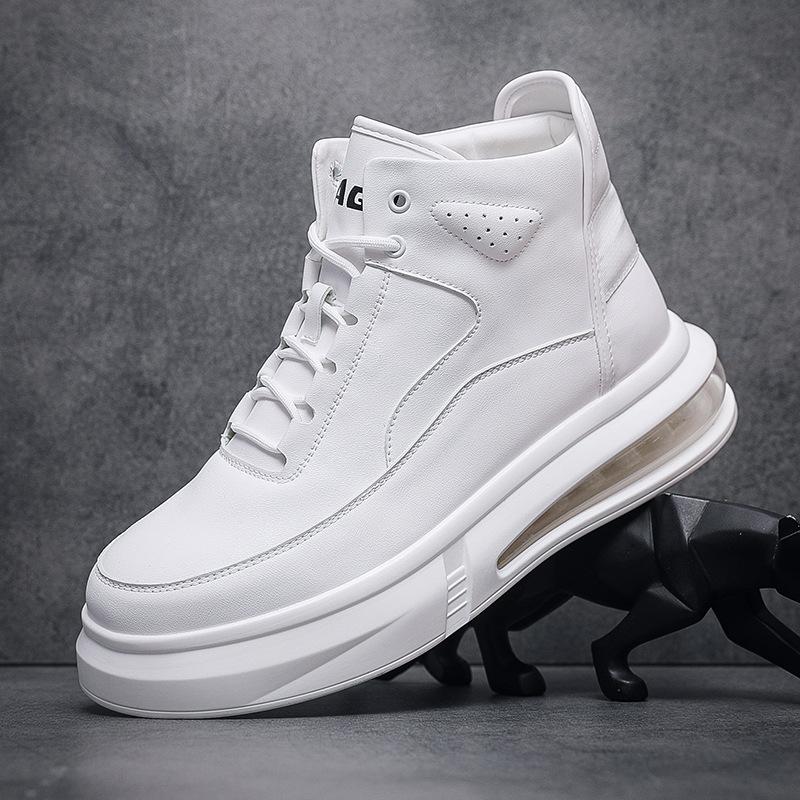 Medium top shoes men's board shoes casual breathable autumn and winter new versatile little white shoes trendy young Wenzhou shoes