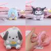 Adorable Kawaii Kuromi My Melody Plush Coin Bag And Soft Keychain Pendant Handbag Accessories