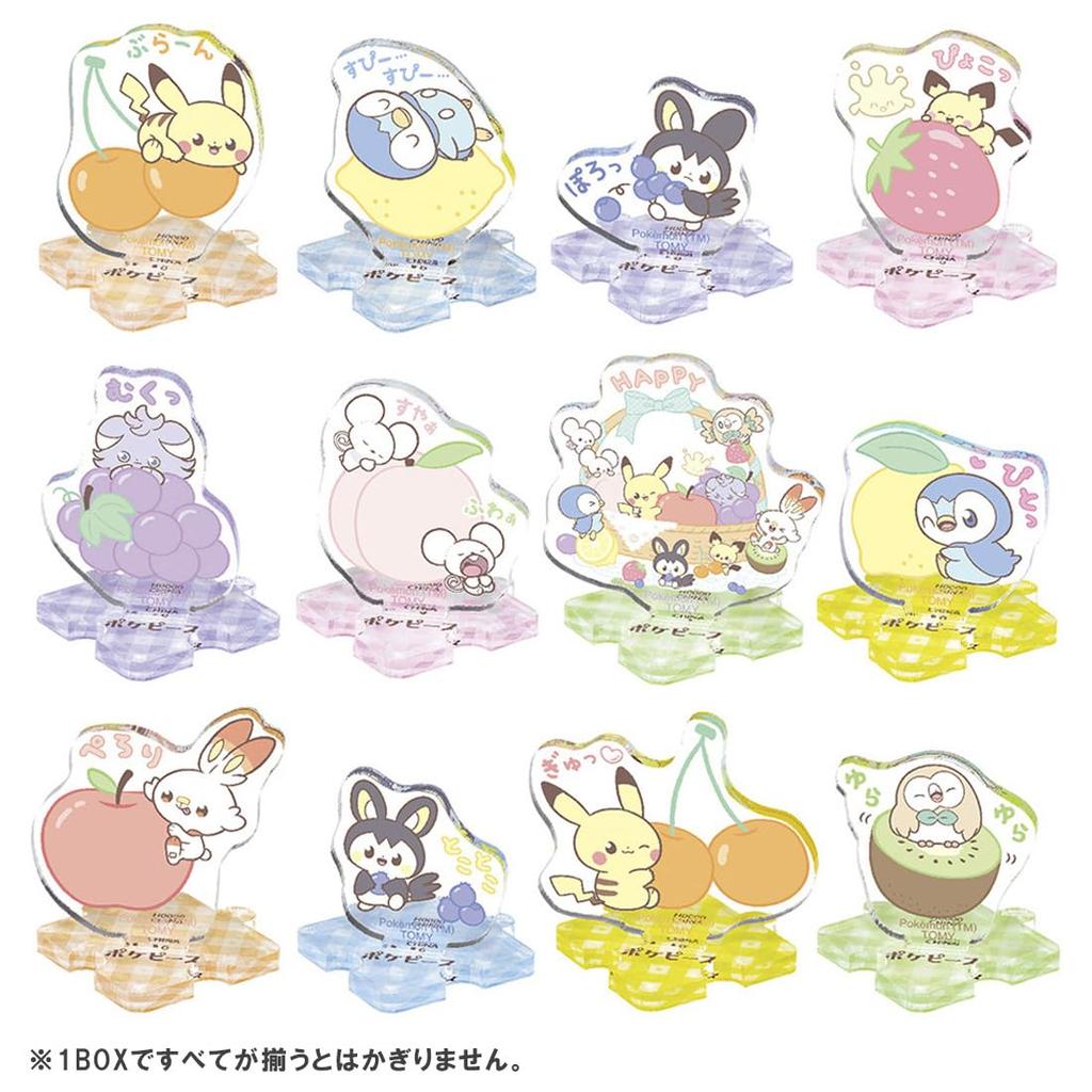 TAKARA TOMY Pokemon PokePiece Small Connecting Acrylic Stand - Colorful Fruits - Box