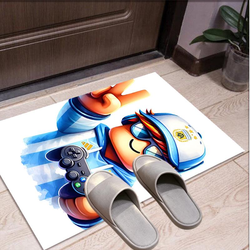 Cosmic Bot Crew Pattern Rug, Indoor/Outdoor Mat, for Picnic, Gameroom, Bedroom, Office, Living Room, Home Decor Carpet, Birthday Gift