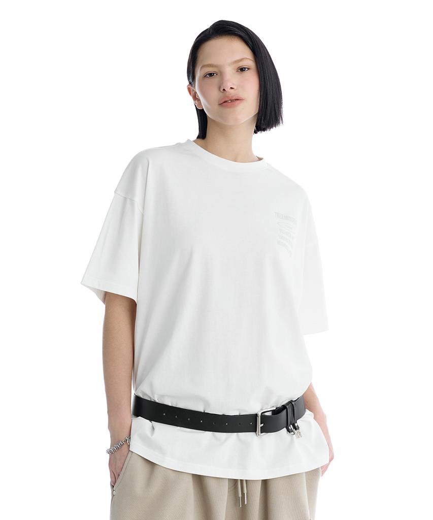 Teulimingbeodeu Oversized Graphic T-Shirts [ White ]