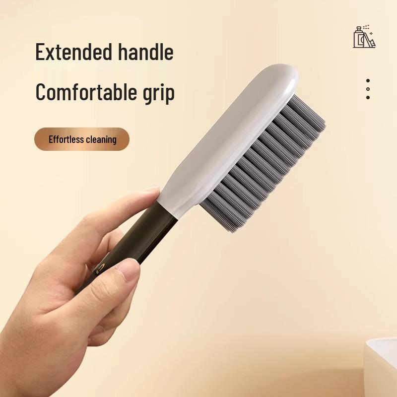 Soft Bristle Shoe Brush - Gentle On Shoes, Multi-Functional Long Handle for Laundry and Cleaning.