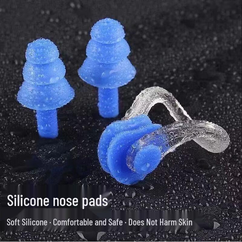 Silicone Nose Clip and Earplug Swimming Set
