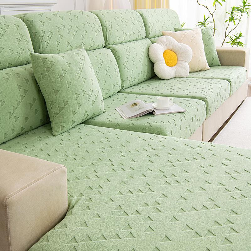Jacquard Velvet Sofa Cushion, Universal Elastic All-inclusive Sofa Cover for All Seasons, New Style, Anti-cat Scratching Sofa Cover for Lazy People