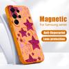 Colorful Stars Print Case For Samsung S26 Ultra S25 FE S24 S24 Plus A57 A37 A17 A56 A36 A16 A55 A35 A15 A54 5G Magnetic Hybrid TPU+PC Matte Cover