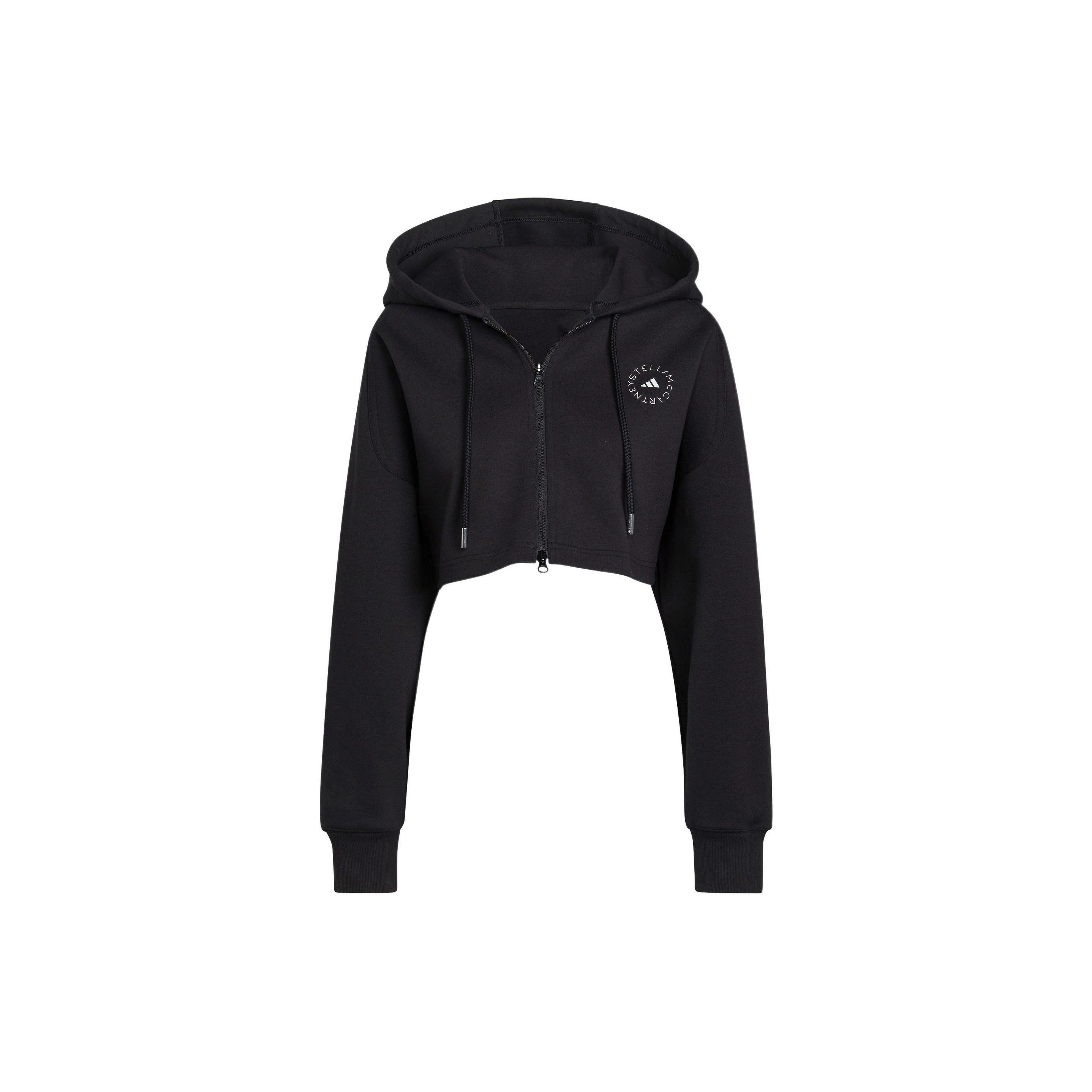 (WMNS) adidas by Stella McCartney Cropped Hoodie Asia Sizing Black Women s H59962 S