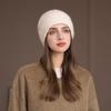 Autumn and Winter New Bald Hat Retro Wool Hat Warm Ear Protector Stack Hat Cold Hat Woman