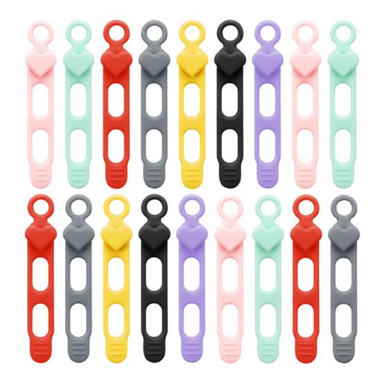 Silicone Cable Tie Earphone Phone Charger Computer Power Cord Bundling