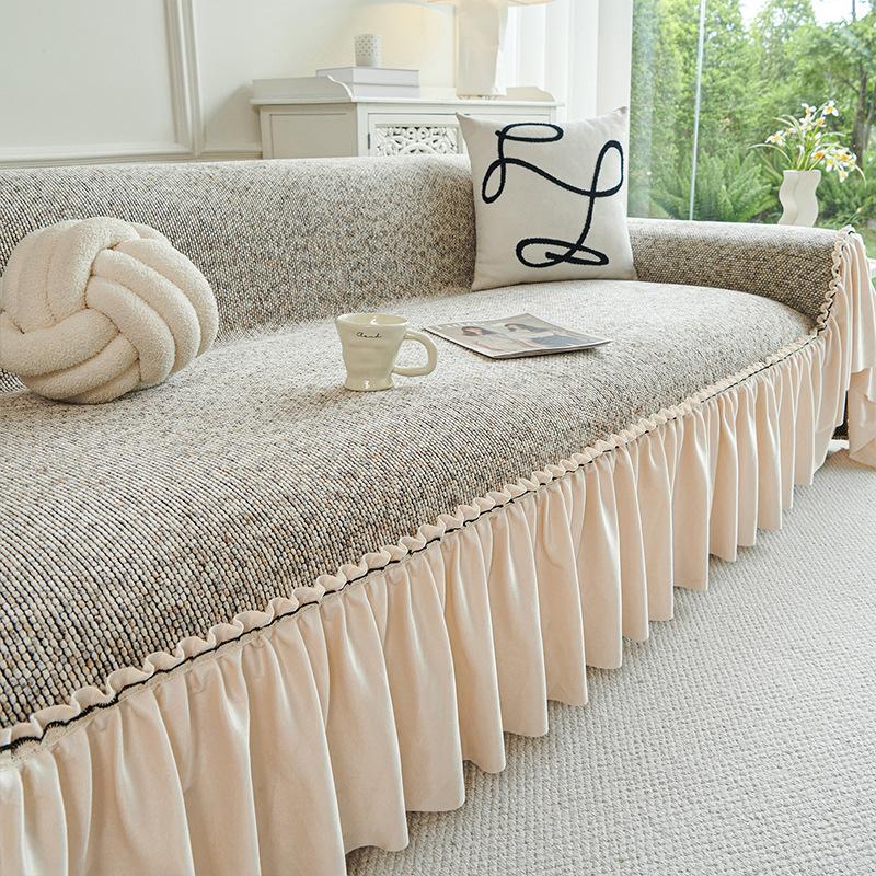 1PC Sofa Cover Chenier Light Luxury High-end One-piece Sofa Towel Full Cover All-season Cover Anti-cat Scratch 180X130CM