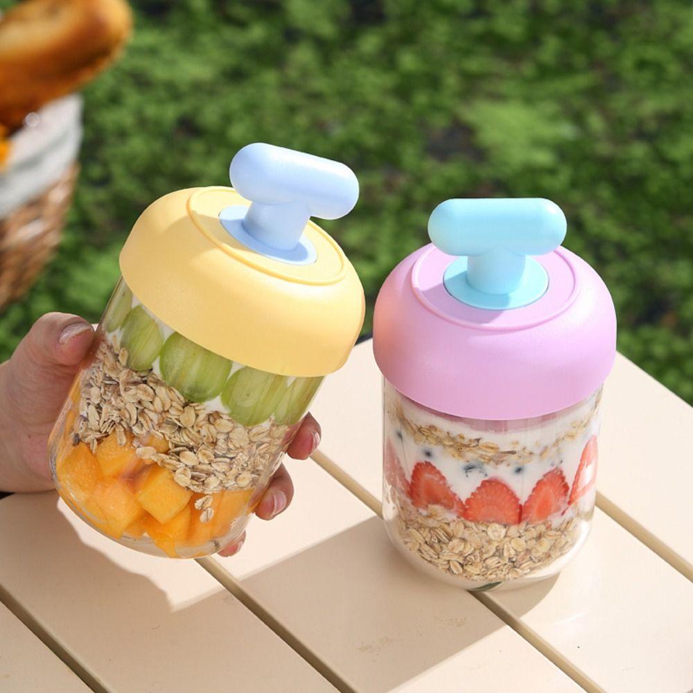 Handheld Breakfast Cups 500ml Salad Cup New Yogurt Bowl  for Oatmeal Cereal Nut Yogurt