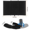 AGPTEK Microphone Soundproofing, Sound-Absorbing Shield, Microphone Isolation Shield, Foldable, Tri-Fold, Studio Microphone Sound-Absorbing Foam,
