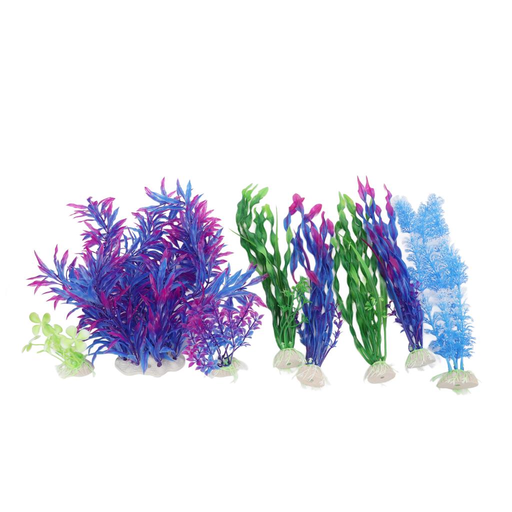 8pcs Artificial Seaweed Water Plants Plastic Fish Tank Plant Decorations for Aquarium Decoration