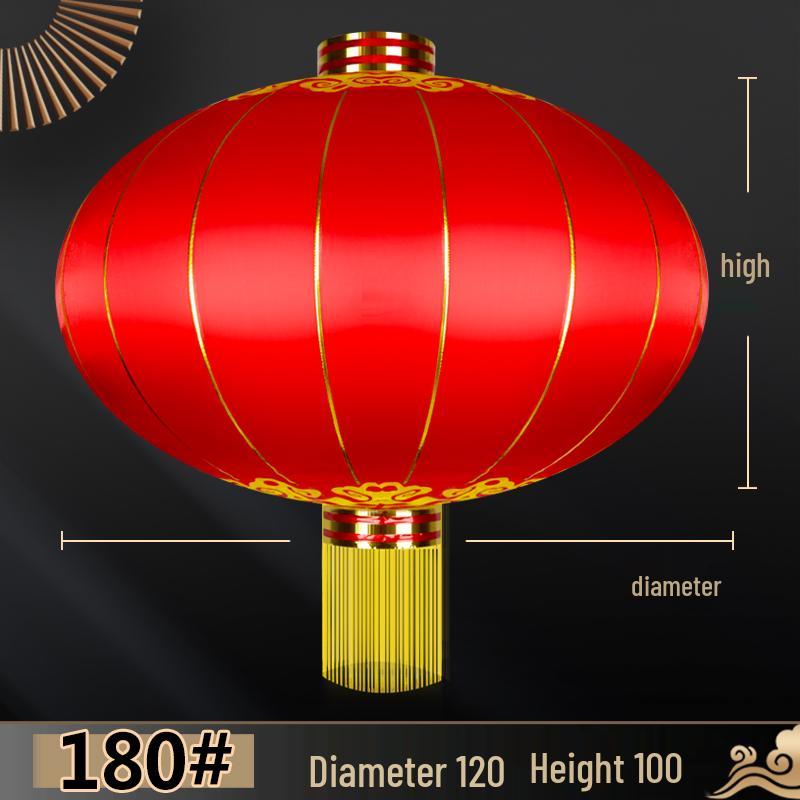 Large Outdoor Waterproof Iron Lantern for New Year and Spring Festival Celebrations