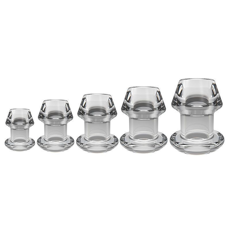 Hollow Anal Plug Transparent Peeping Anal Dilator Vestibular Pull Beads Anal Plug Out Leakage Prevention Liquid Adult Erotic Products