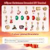 Days Christmas Advent Calendar for Women - Alloy Bracelet Jewelry Set with Surprises, Holiday Countdown Gift