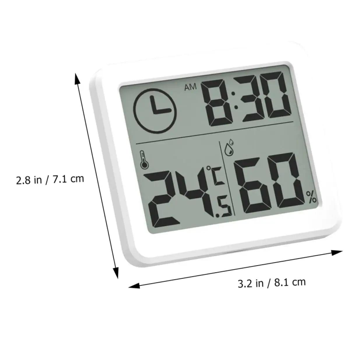 

Гигрометр для помещений ЖК-цифровой термометр Гигрометр для помещений Тонкий простой домашний электронный цифровой термометр Кухонные принадлежности слоновая кость