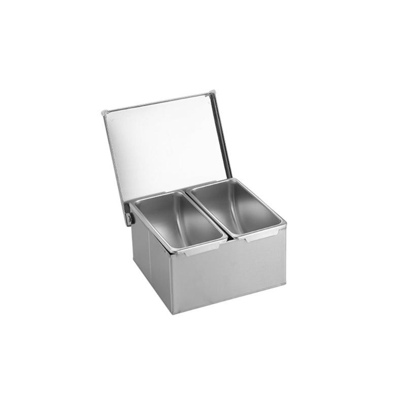 

Food Grade 304 Nonrust Steel Spice Container 4 Section Kitchen Organizers Durable Rustproof Design For Home Cooking