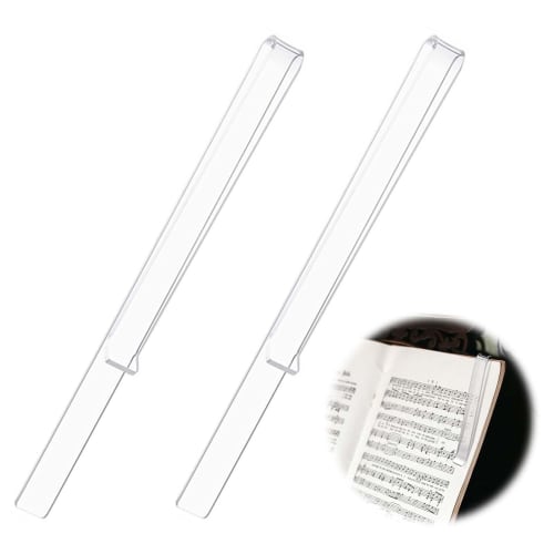 

EsiFare Music Clip, Stylish Sheet Music Clip, Sheet Music Page Opener, Acrylic Music Book Clip, Piano Page Opener, Page Holder, Clear Acrylic, Durable